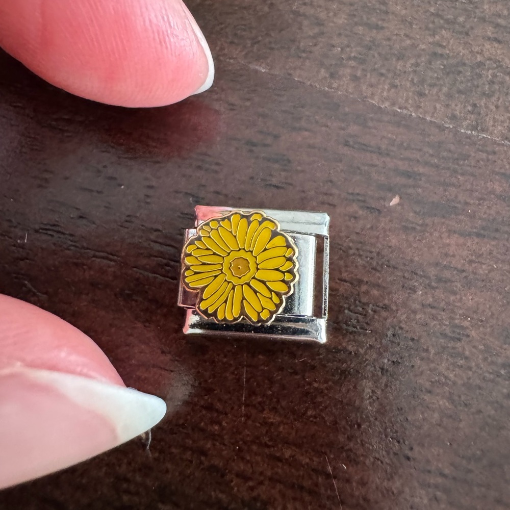 Yellow Flower Italian Charm